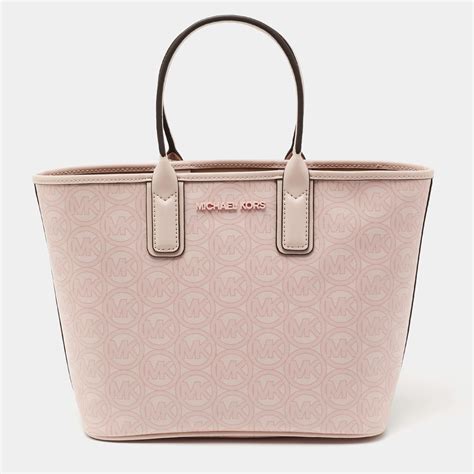 michael kors tote pale pink|michael kors pink canvas tote.